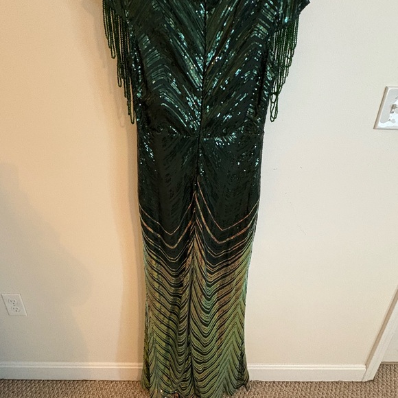 Glamorous Emerald Sequin Dress - Picture 3 of 6